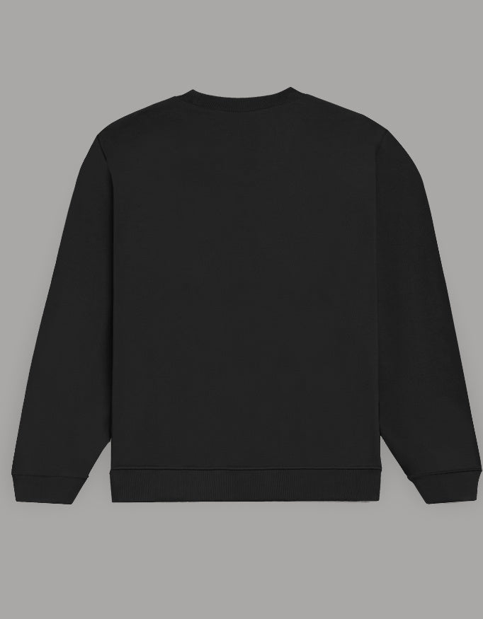 Men & Women Full Sleeve Printed Sweatshirt - Black Color - White Bear