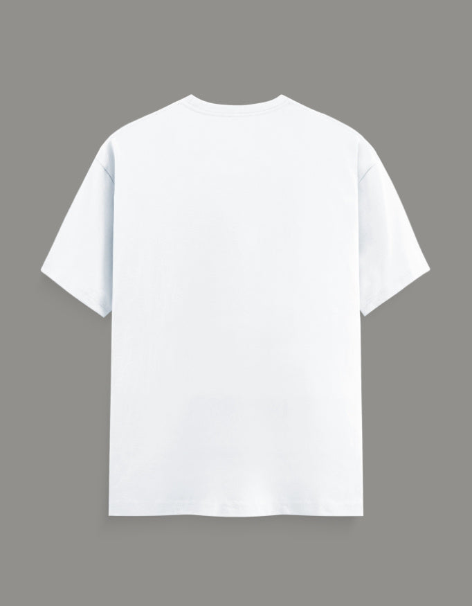 Men & Women Printed Crew T-Shirt-White Color-White Bear