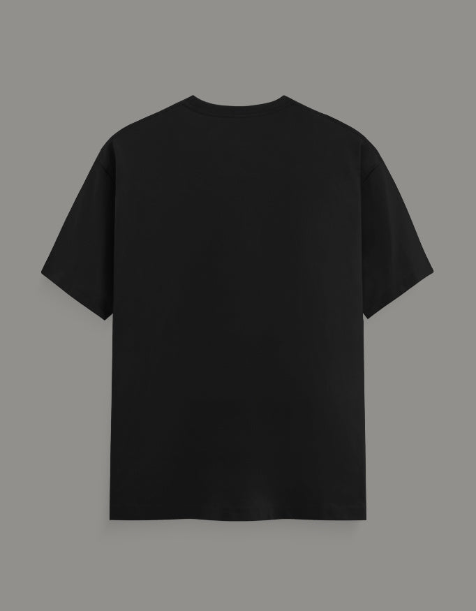 Men & Women Printed Crew T-Shirt-Black Color-White Bear