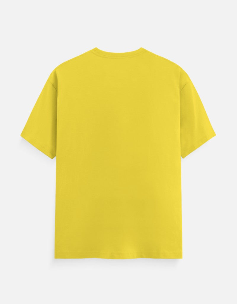 Men & Women Classic Crew Printed T-Shirt - Yellow Color- White Bear