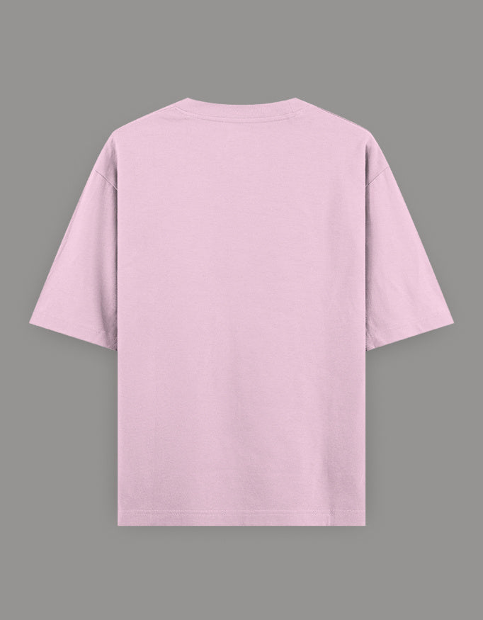 Unisex Oversized Printed T-Shirt for Programmers - PInk Color -White Bear