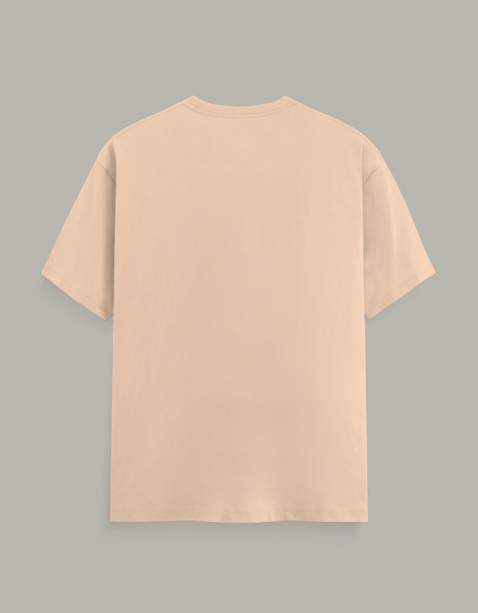 Women Cactus Printed T-Shirt-Peach Color- White Bear