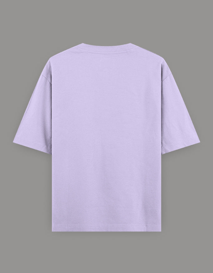Unisex Oversized Printed T-Shirt for Programmers - Lavender Color -White Bear