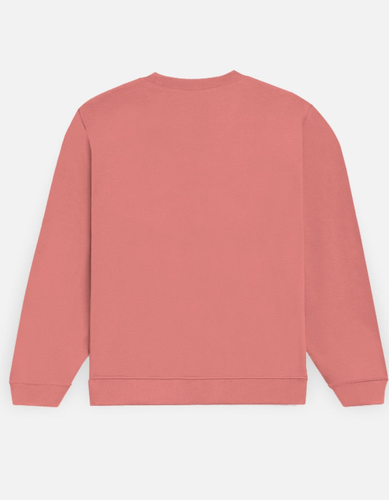 Women Printed Sweatshirt-Coral Color- White Bear