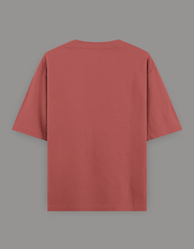 Unisex Oversized Printed T-Shirt for Programmers - Peach Color -White Bear