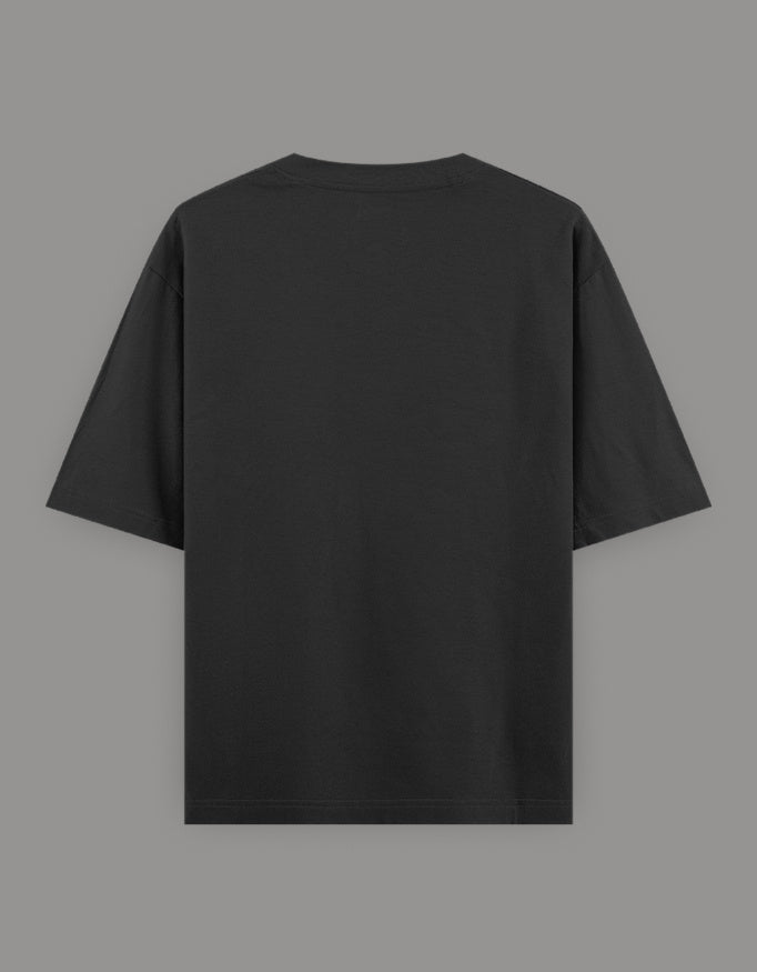 Unisex Oversized Printed T-Shirt for Programmers - Black Color -White Bear