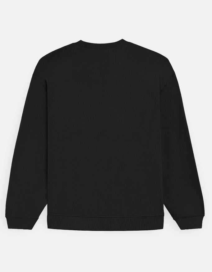 Black sweatshirt on a white background