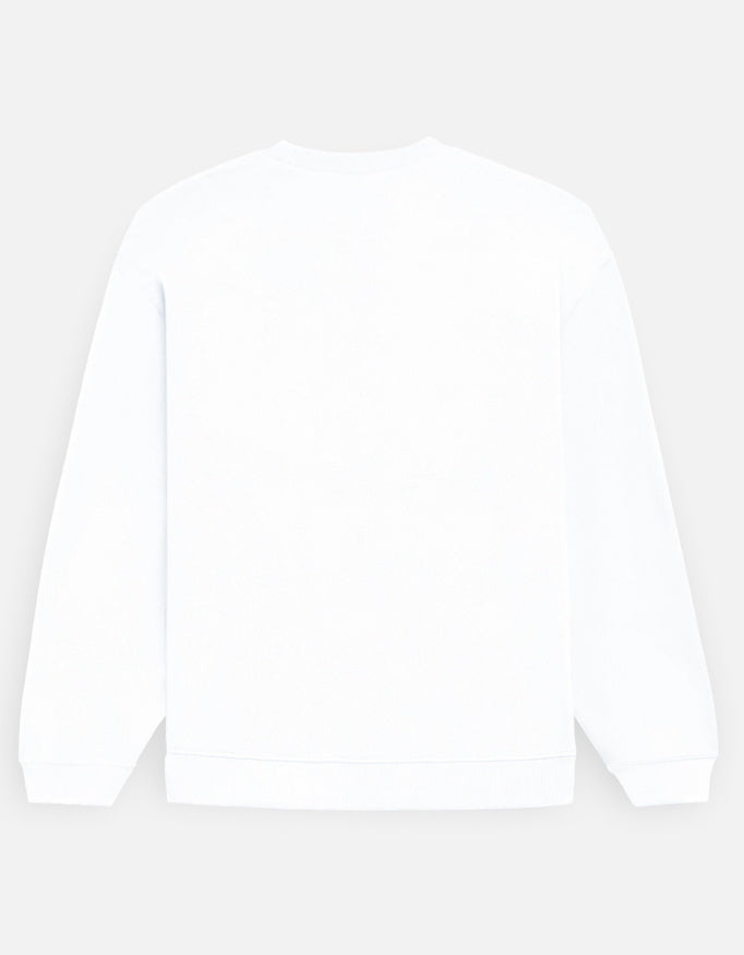 White hoodie with a front pocket on a white background
