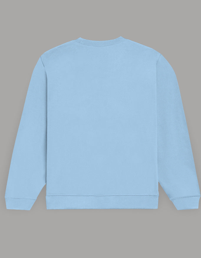 Men & Women Full Sleeve Printed Sweatshirt - Blue Color - White Bear