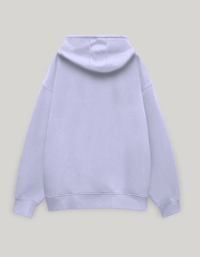 Unisex Oversized Hoodie-Lavender Color-White Bear