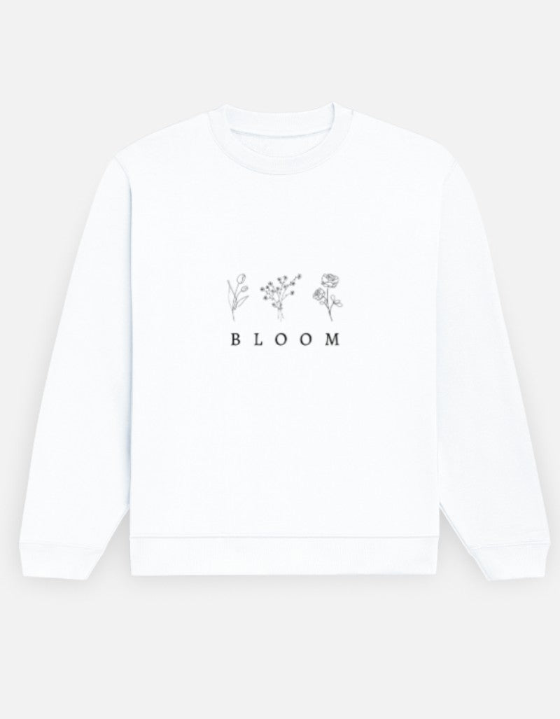 Women Printed Sweatshirt-White Color- White Bear