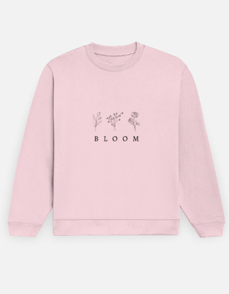 Women Printed Sweatshirt-Pink Color- White Bear