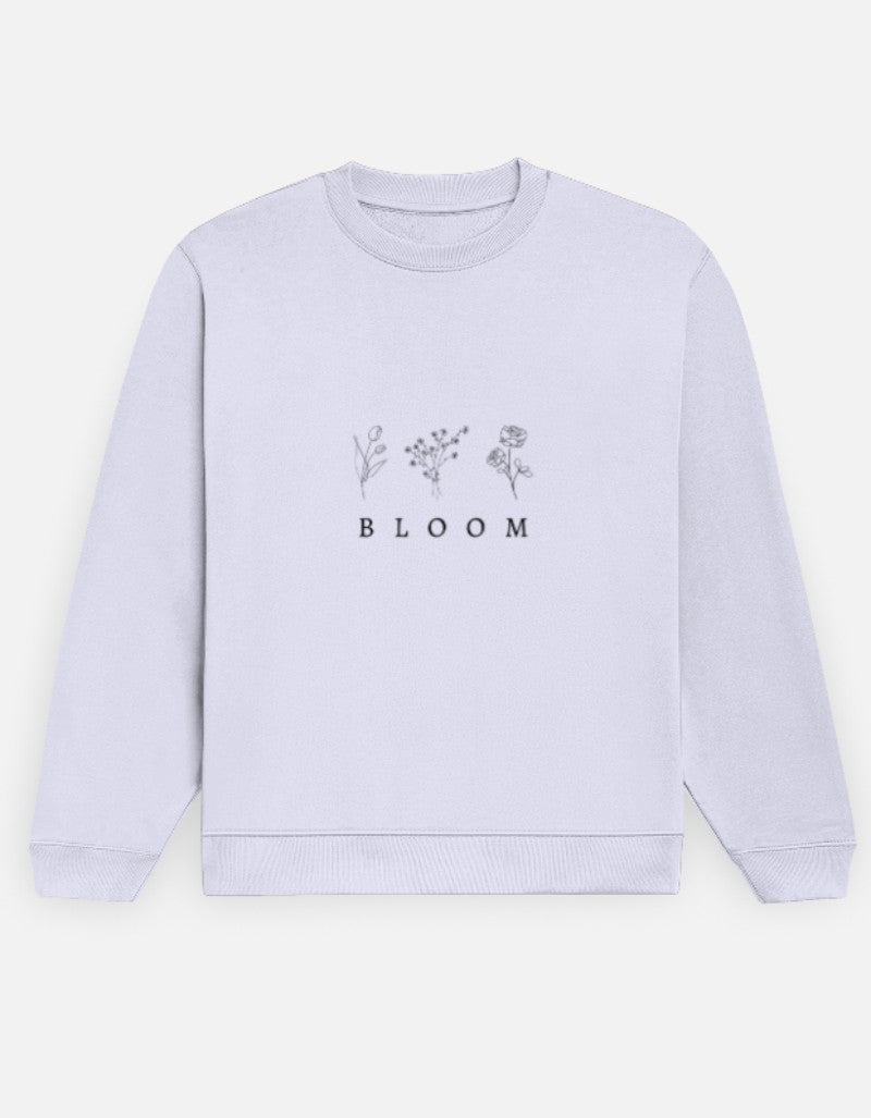 Women Printed Sweatshirt-Lavender Color- White Bear