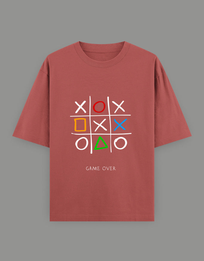 Unisex Oversized Classic T-Shirt -Coral Color - White Bear