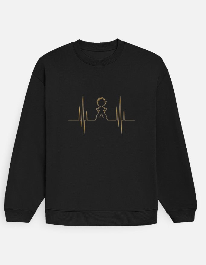 Men & Women Oversized Printed Sweatshirt-Black Color-White Bear