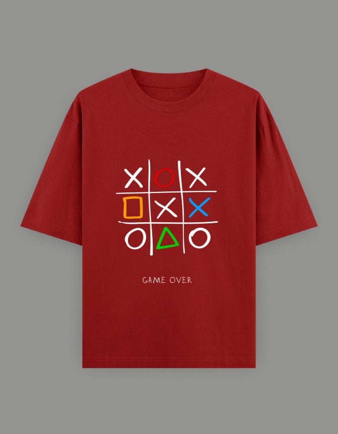 Unisex Oversized Classic T-Shirt -Red Color - White Bear