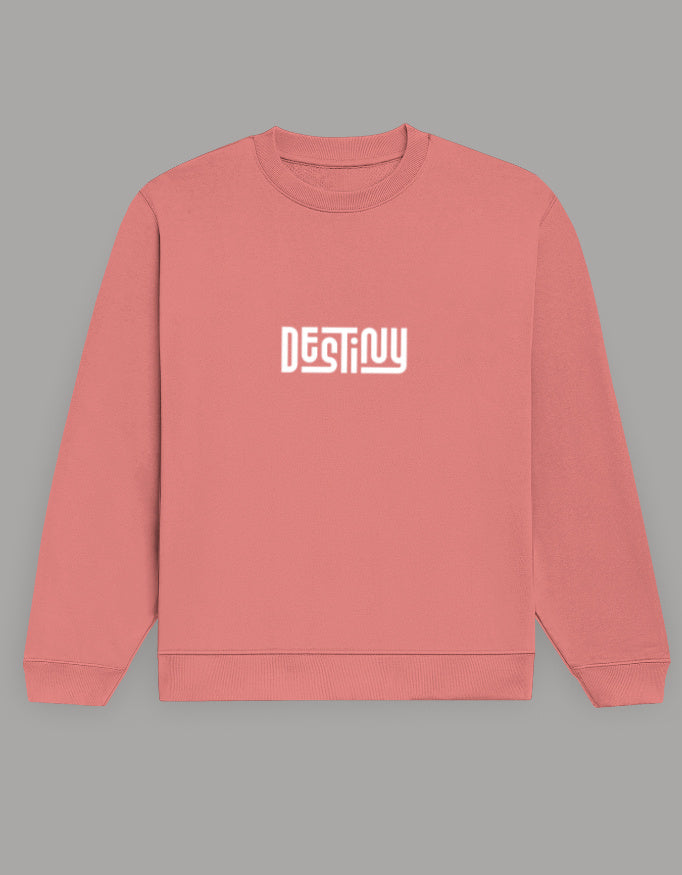 Men & Women Full Sleeve Printed Sweatshirt - Coral Color - White Bear