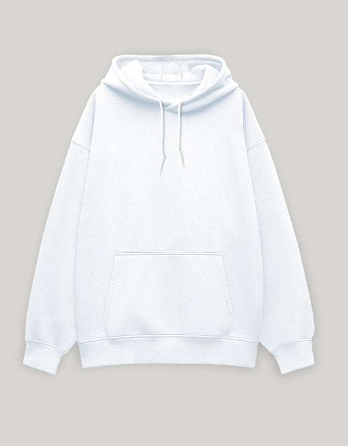Unisex Oversized Hoodie-White Color-White Bear