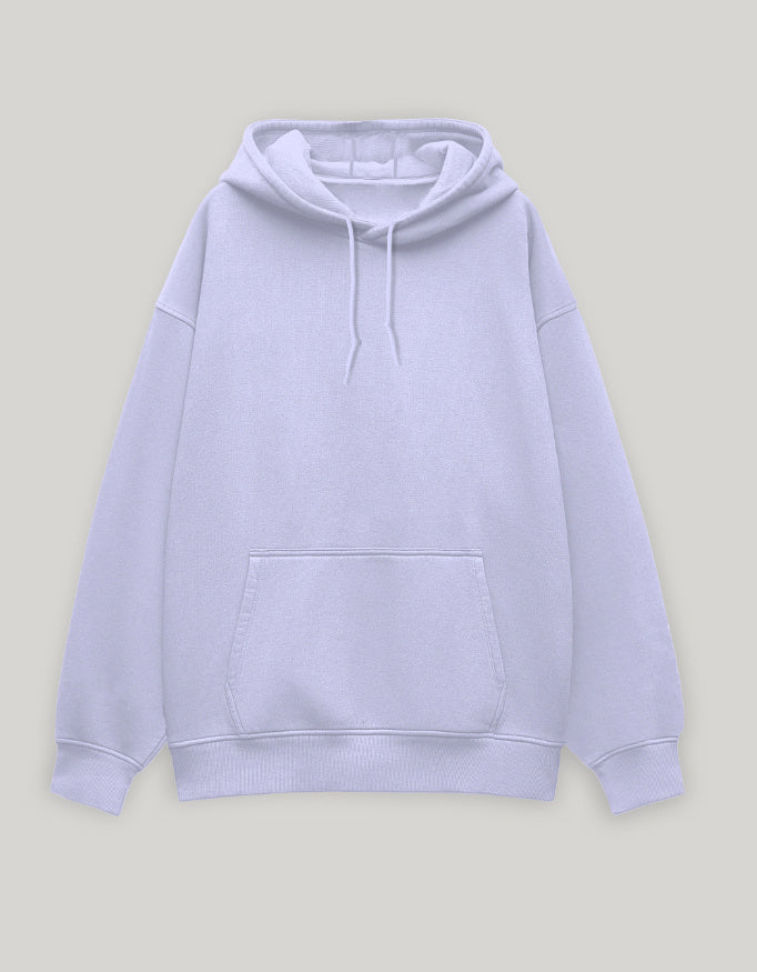 Unisex Oversized Hoodie-Lavender Color-White Bear