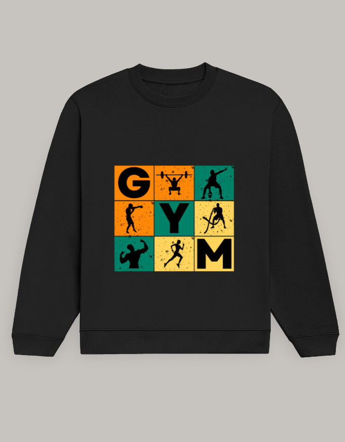 Men & Women Full Sleeve Printed Sweatshirt - Black color - White Bear