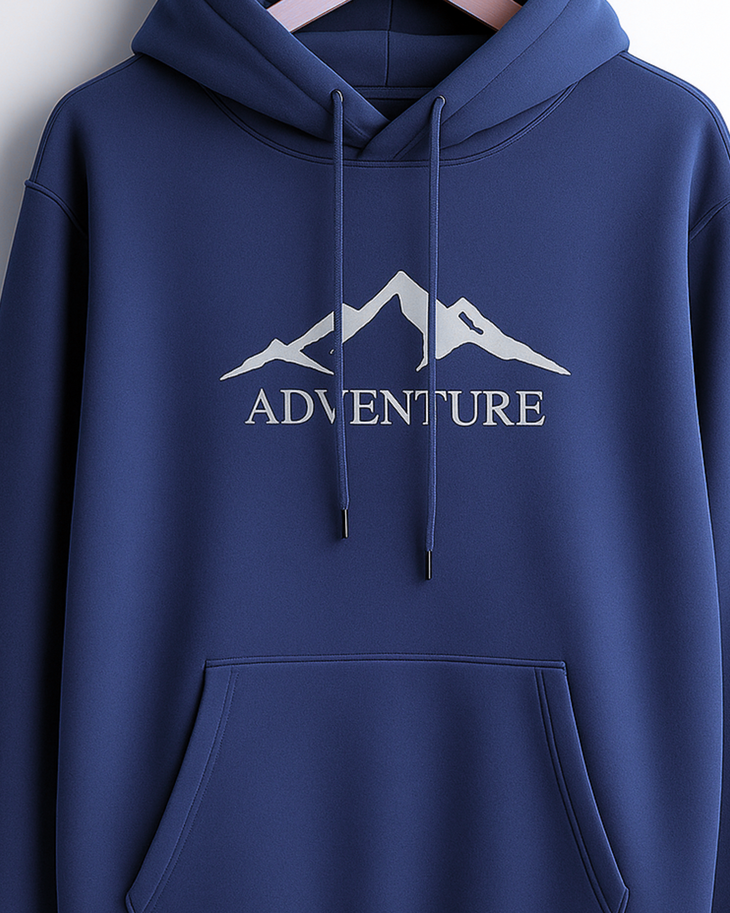 Unisex Full Sleeve Hooded Sweatshirt-blue Color-White Bear