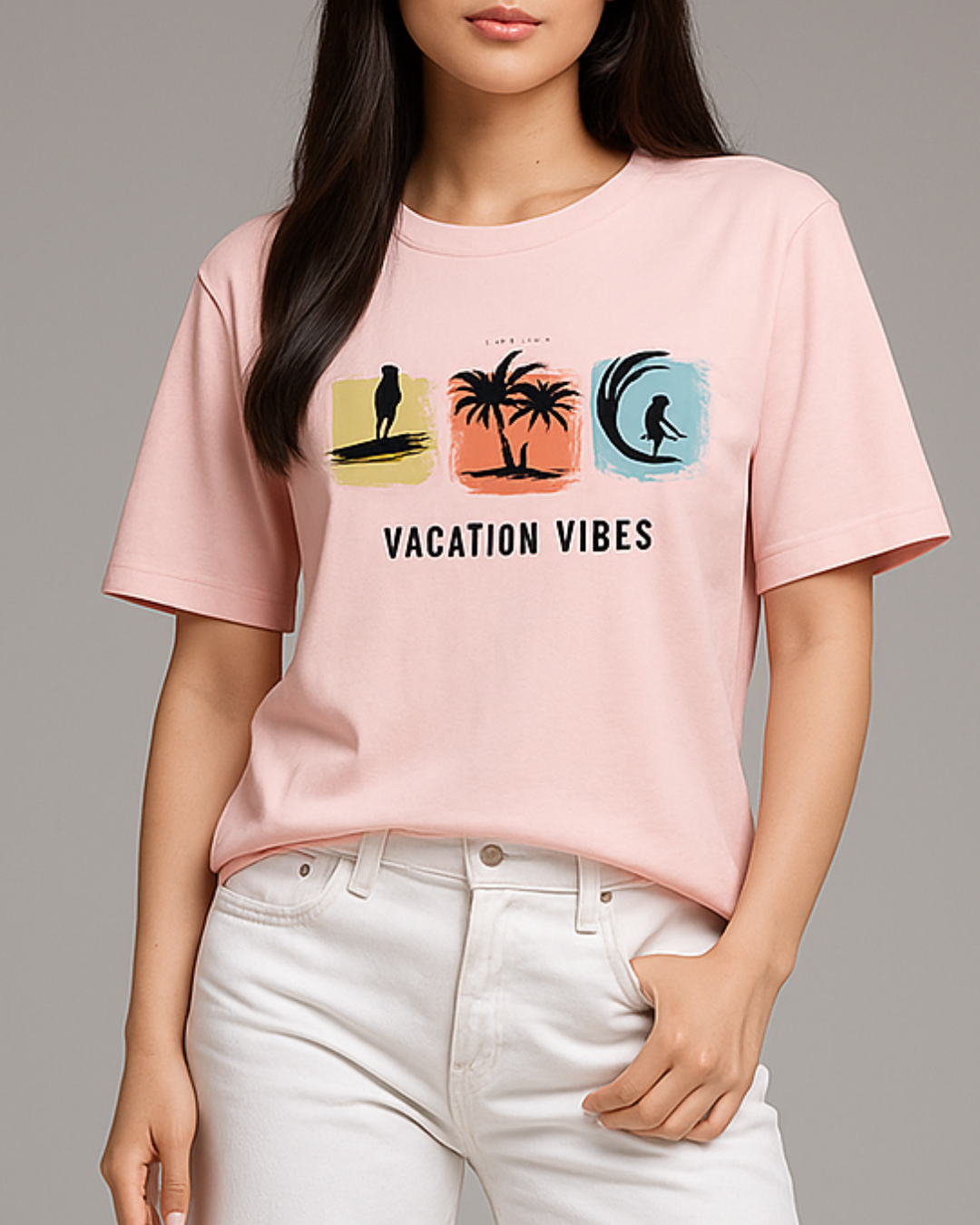 Unisex Oversized Printed T-Shirt_pink color