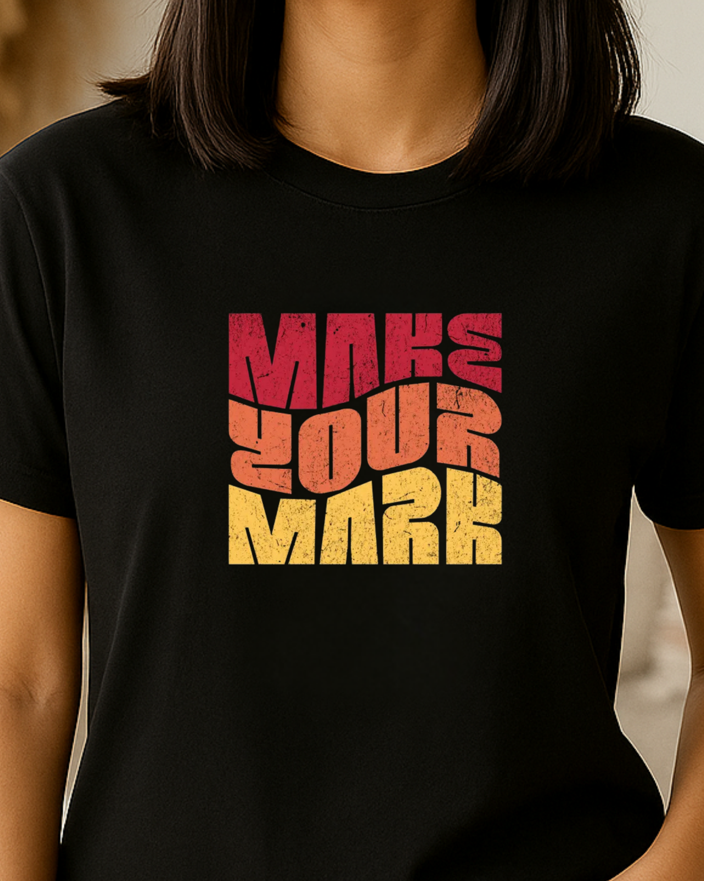Unisex Round Neck Printed T-Shirt_black