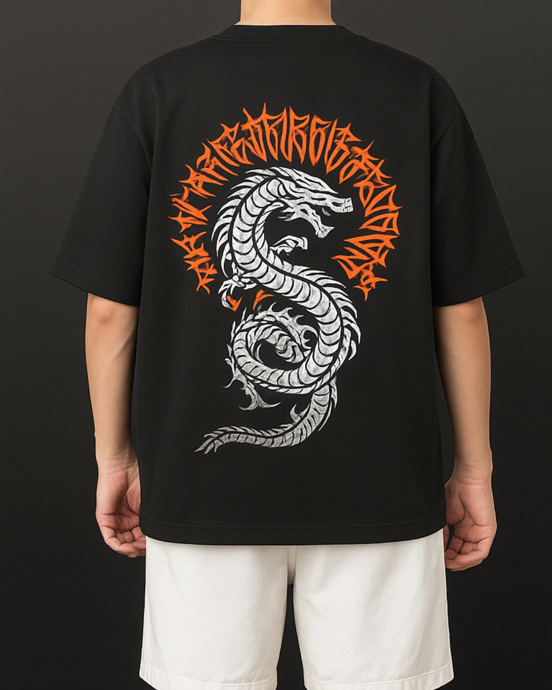 Unisex Oversized Graphic print T-Shirt_black