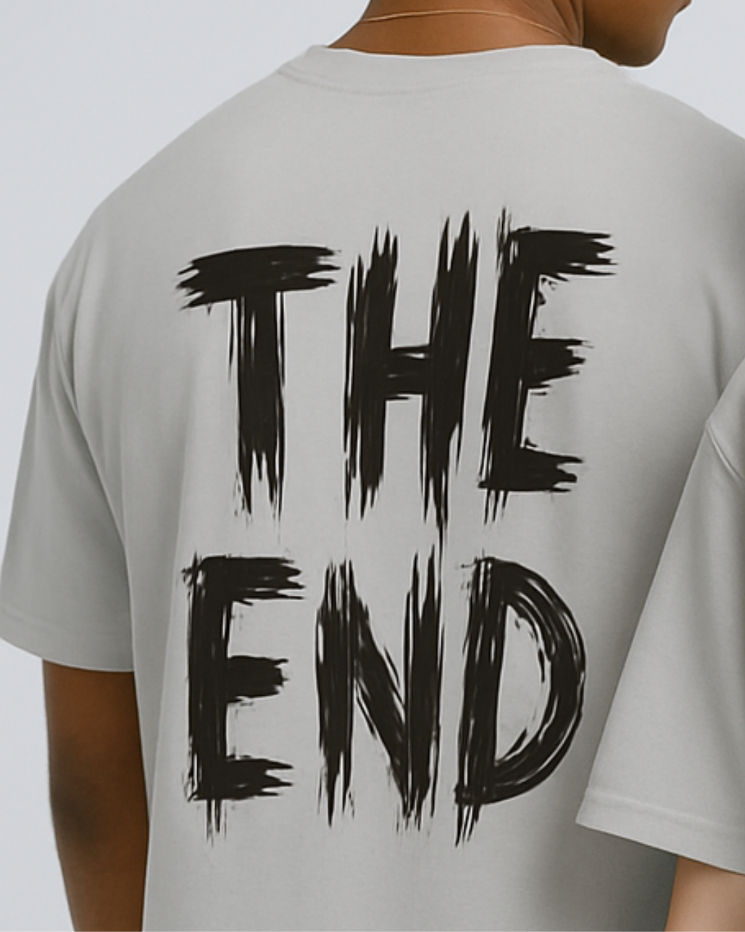 Unisex Oversized Printed T-Shirt_Grey