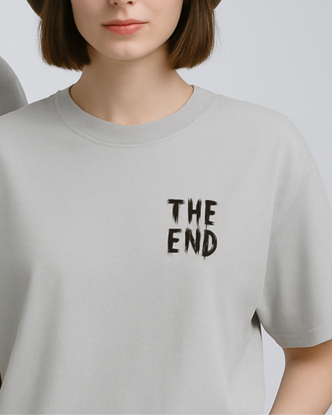 Unisex Oversized Printed T-Shirt_Grey