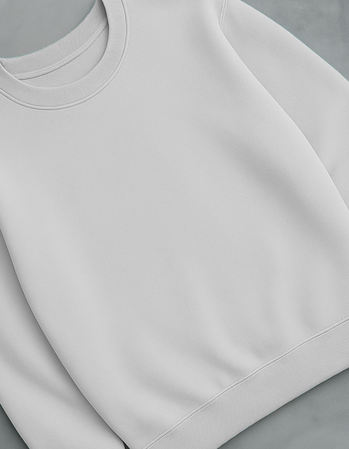 Unisex Solid Sweatshirt- White Color- White Bear