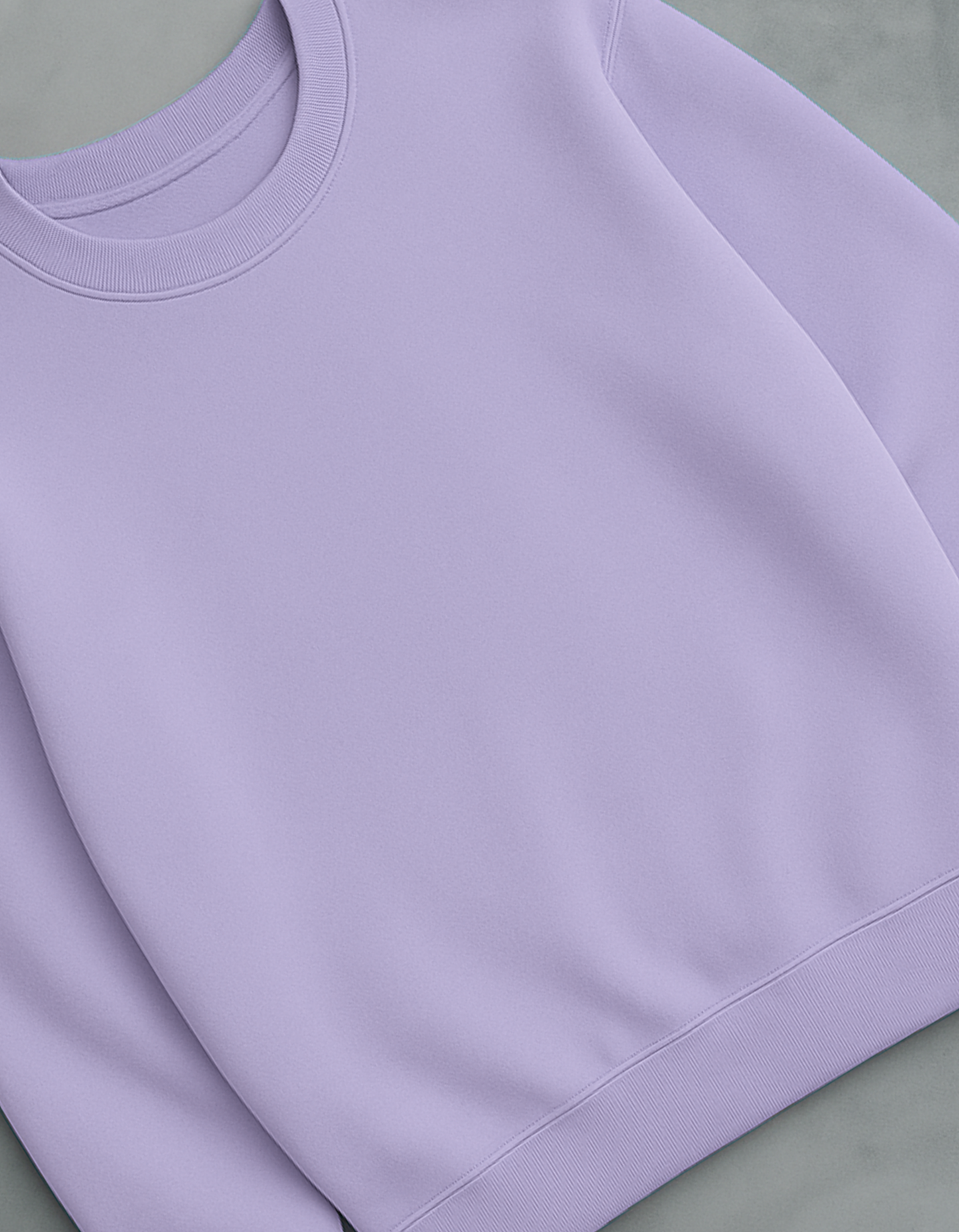 Unisex Solid Sweatshirt- lavender Color- White Bear