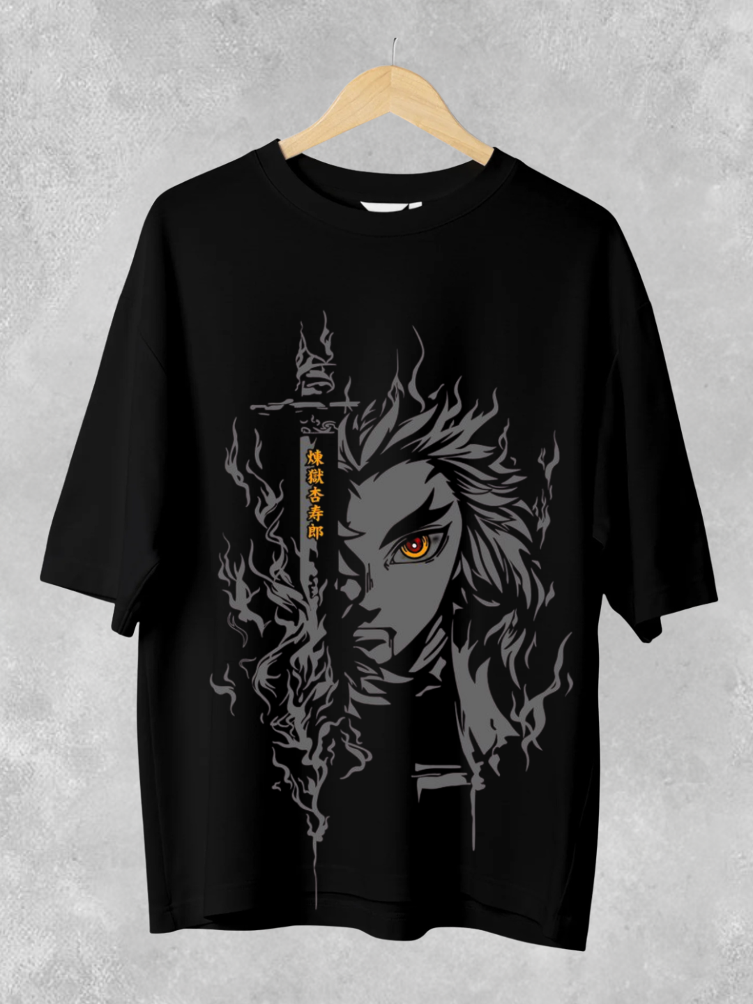 Black t-shirt with a graphic design_black