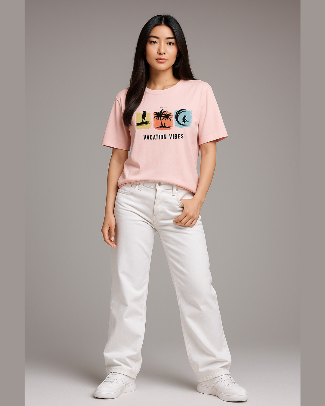 Unisex Oversized Printed T-Shirt_pink color