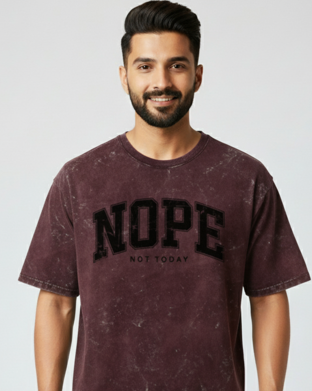 men's black acid wash t-shirt