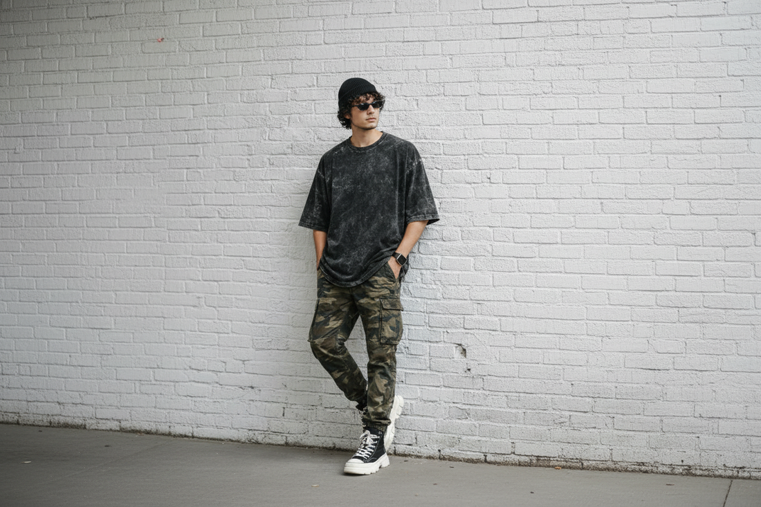 How to Style Oversized Acid Wash Tees
