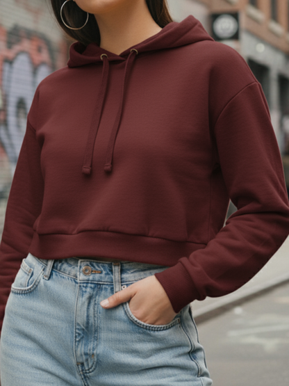 Cropped Hoodie for Women | Stylish Casual Wear | White Bear Clothing