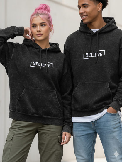 Unisex Acid Wash Hoodie – Stylish Gen-Z Couple Fashion | White Bear Clothing