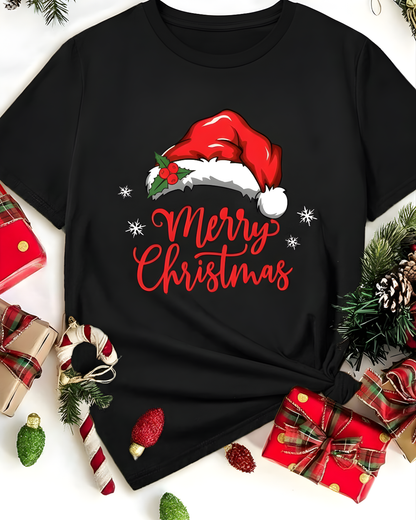 Merry Christmas Graphic T-Shirt – Holiday T-Shirt for Men & Women