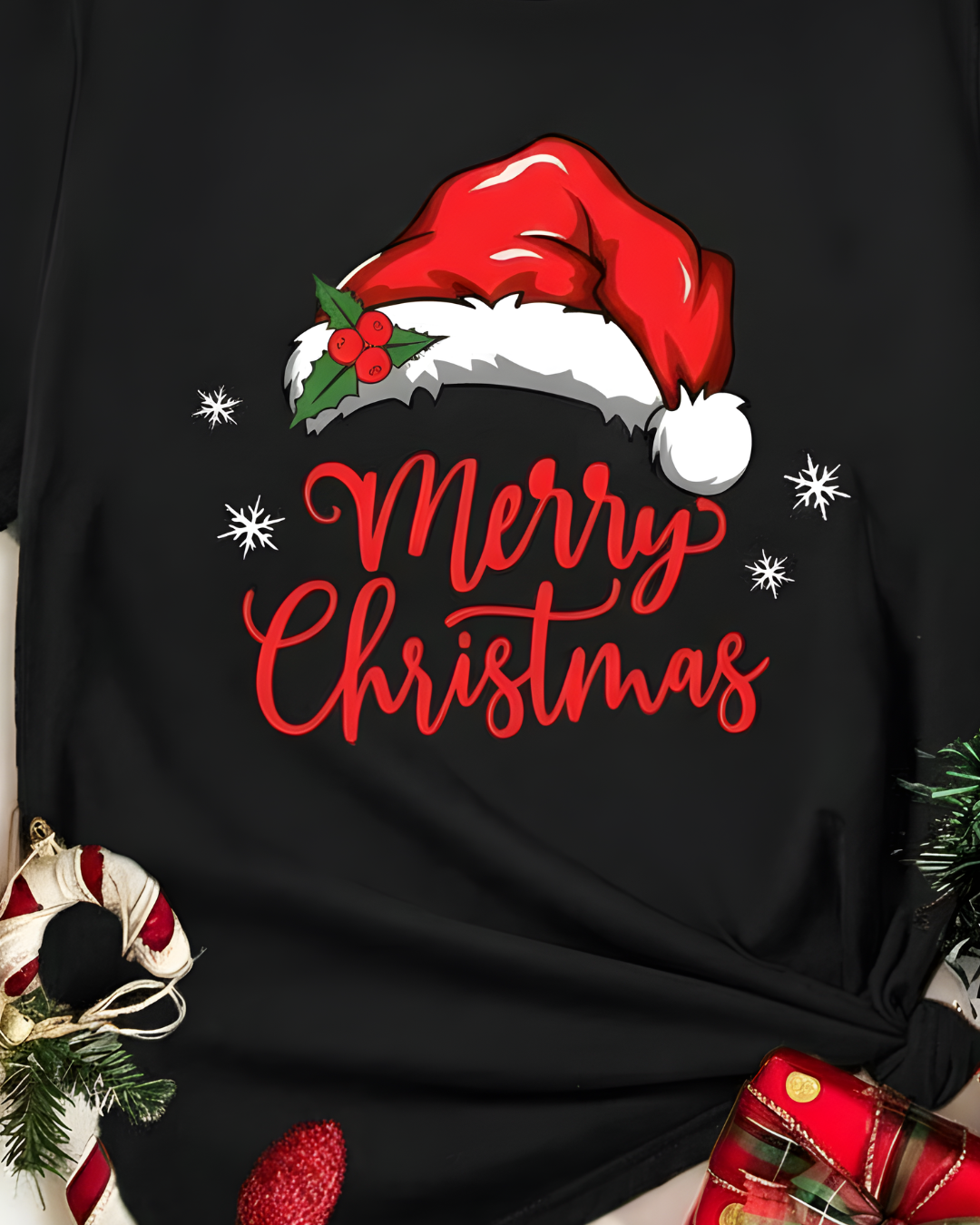 Merry Christmas Graphic T-Shirt – Holiday T-Shirt for Men & Women