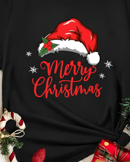 Merry Christmas Graphic T-Shirt – Holiday T-Shirt for Men & Women