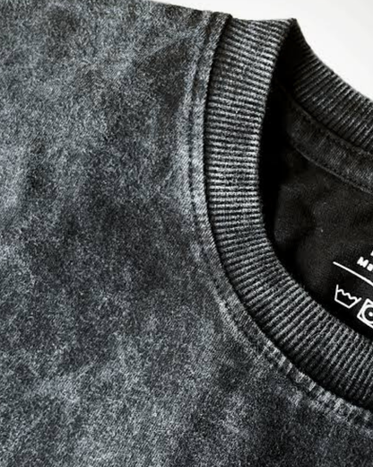 Unisex Acid Wash Oversized Cartoon Network T-Shirt – Vintage Streetwear Cotton Tee