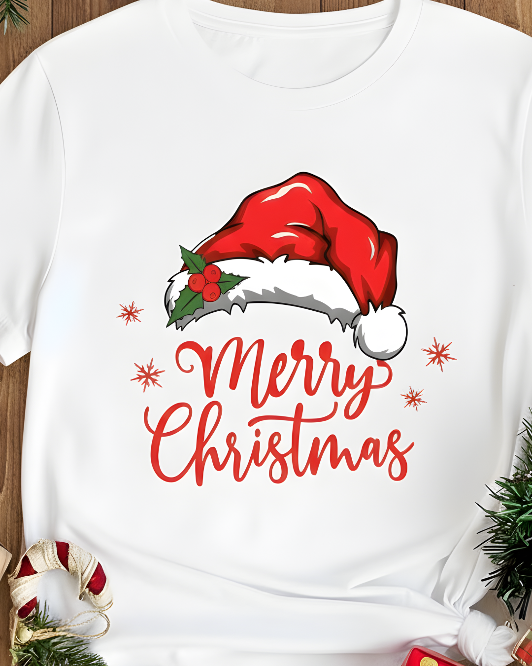 Merry Christmas Graphic T-Shirt – Holiday T-Shirt for Men & Women