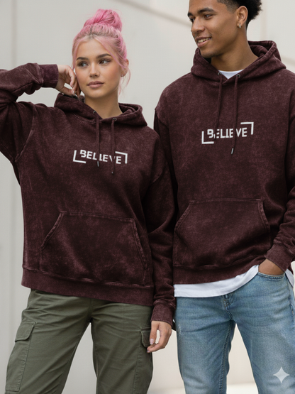 Unisex Acid Wash Hoodie – Stylish Gen-Z Couple Fashion | White Bear Clothing