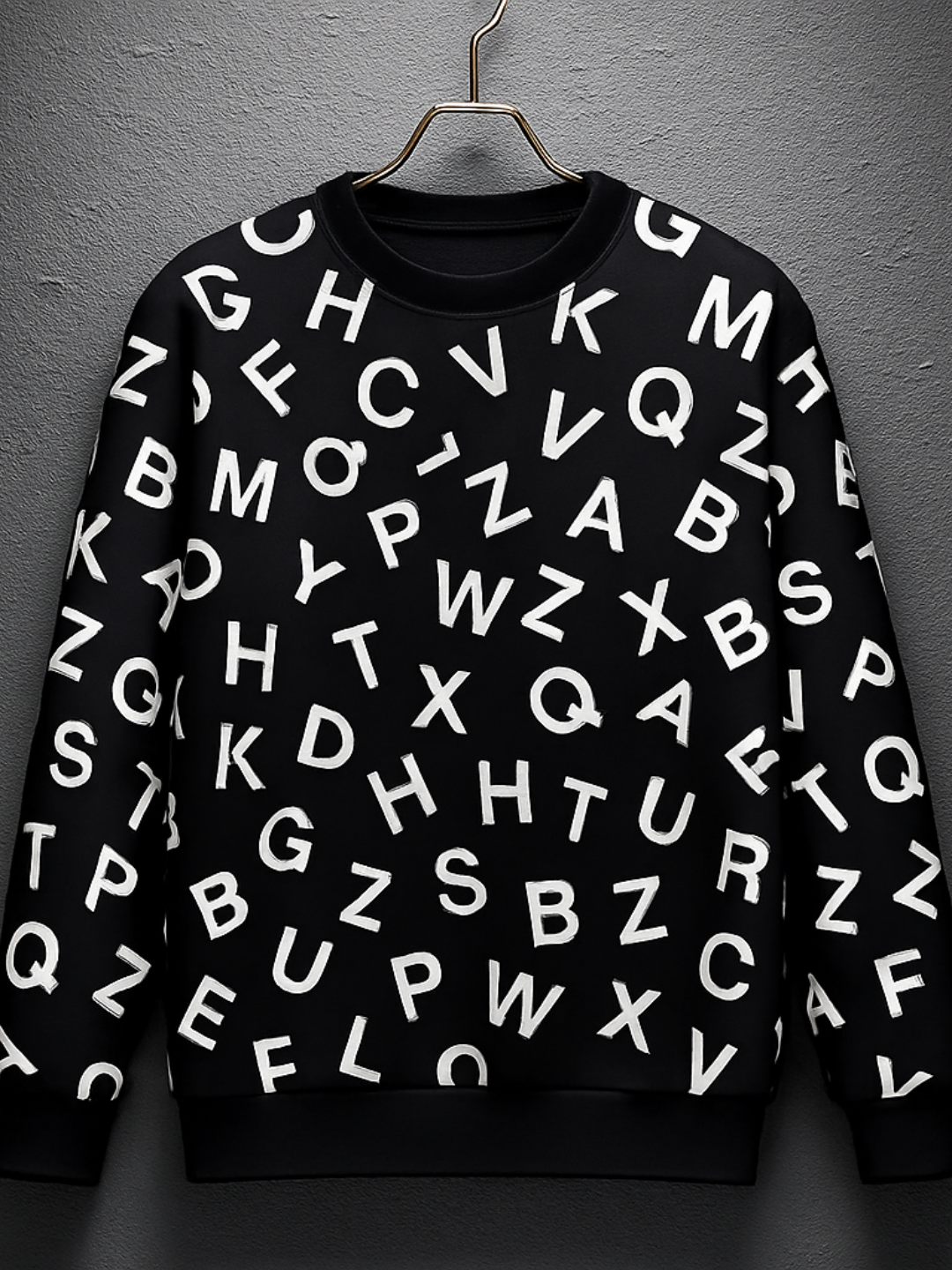 Alphabet Print Sweatshirts for Men and Women | Stylish Casual Outfit Lookbook