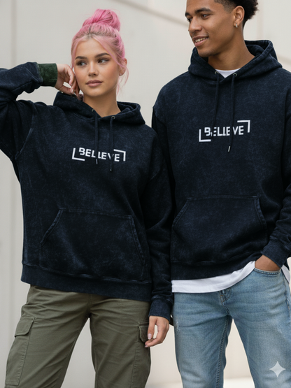 Unisex Acid Wash Hoodie – Stylish Gen-Z Couple Fashion | White Bear Clothing