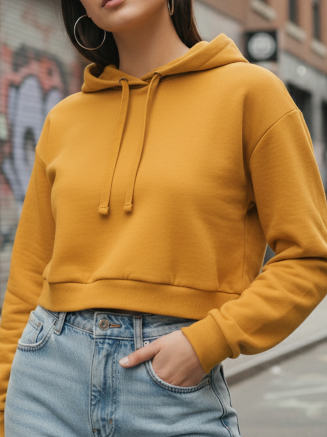 Cropped Hoodie for Women | Stylish Casual Wear | White Bear Clothing