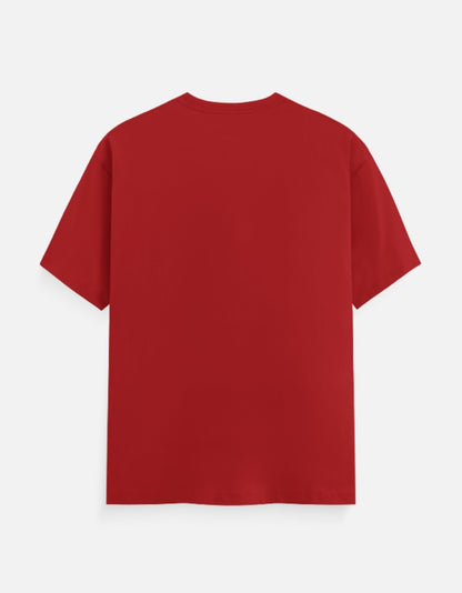 Unisex Classic Crew Solid T-Shirt-Maroon Color-White Bear