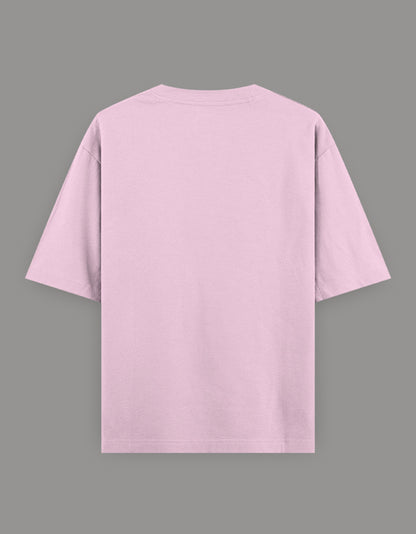Unisex Oversized Printed T-Shirt for Programmers - PInk Color -White Bear