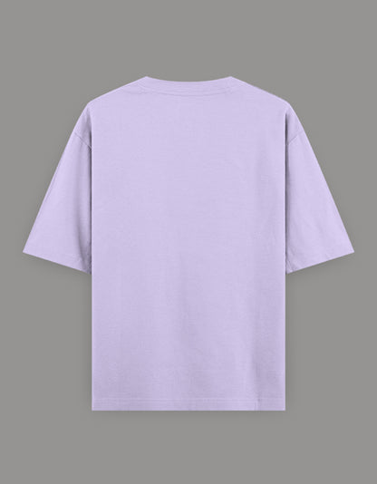 Unisex Oversized Printed T-Shirt for Programmers - Lavender Color -White Bear